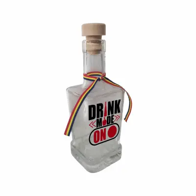 Drink mode on, sticla cu mesaj patrata, 250 ml, model divgs318 30